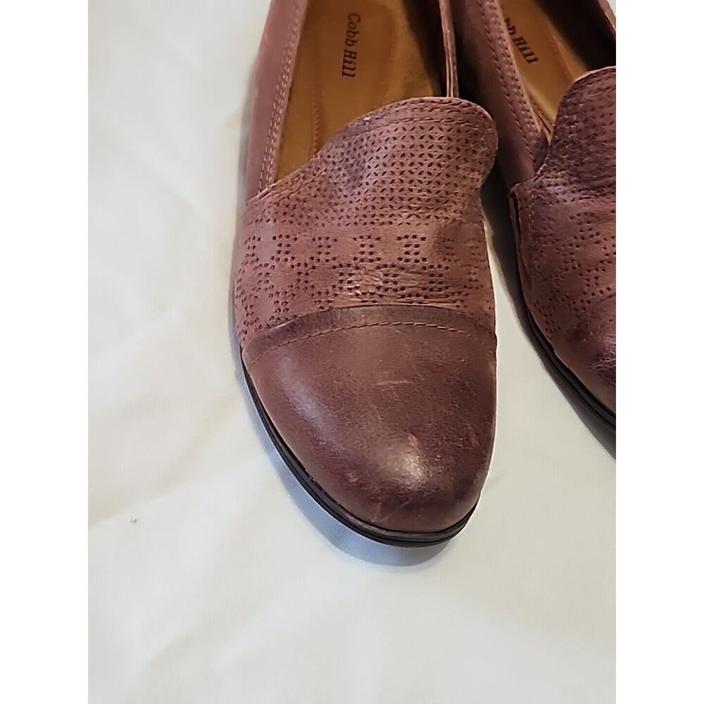 Rockport Cobb Hill Shoes Womens 9 Crosbie Slip On Loafer CI6210 Burgundy - Picture 2 of 12